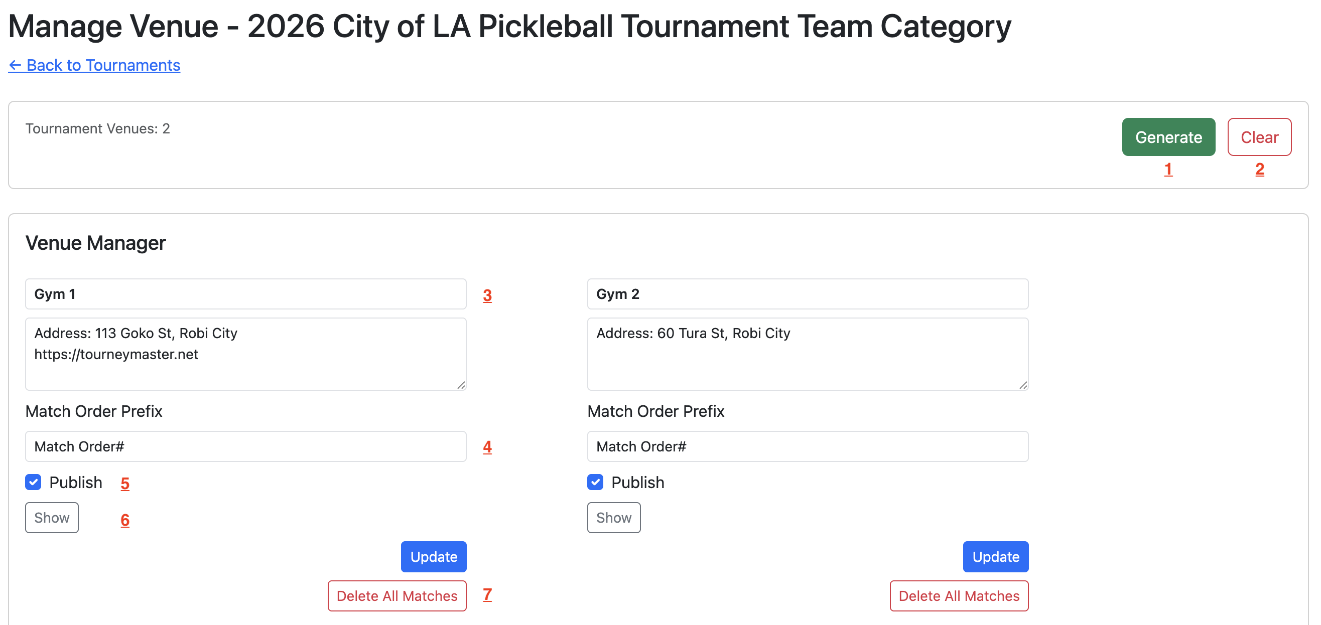 Venue manager sample 1