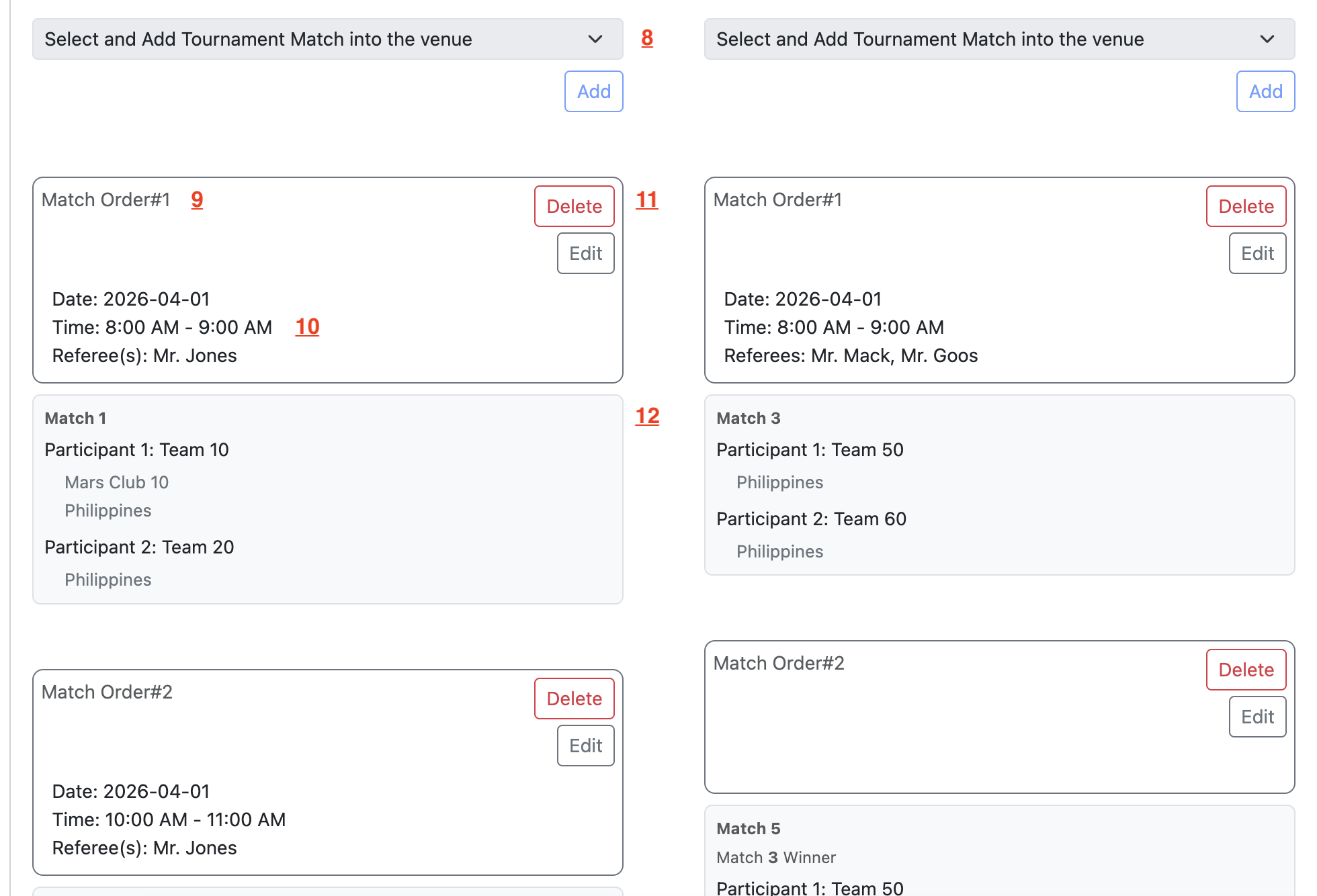 Venue manager sample 2